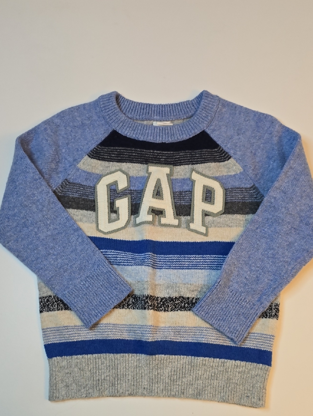 GAP Multistripe Logo Pullover Sweater